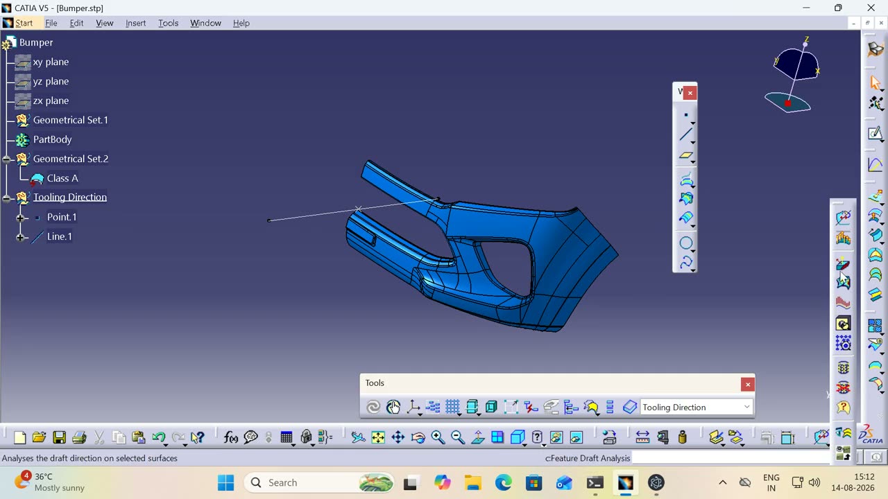 Preparing an imported bumper for surfacing